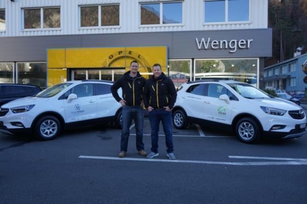 Matthias Glarner und Kilian Wenger unterwegs mit dem  Opel Mokka X